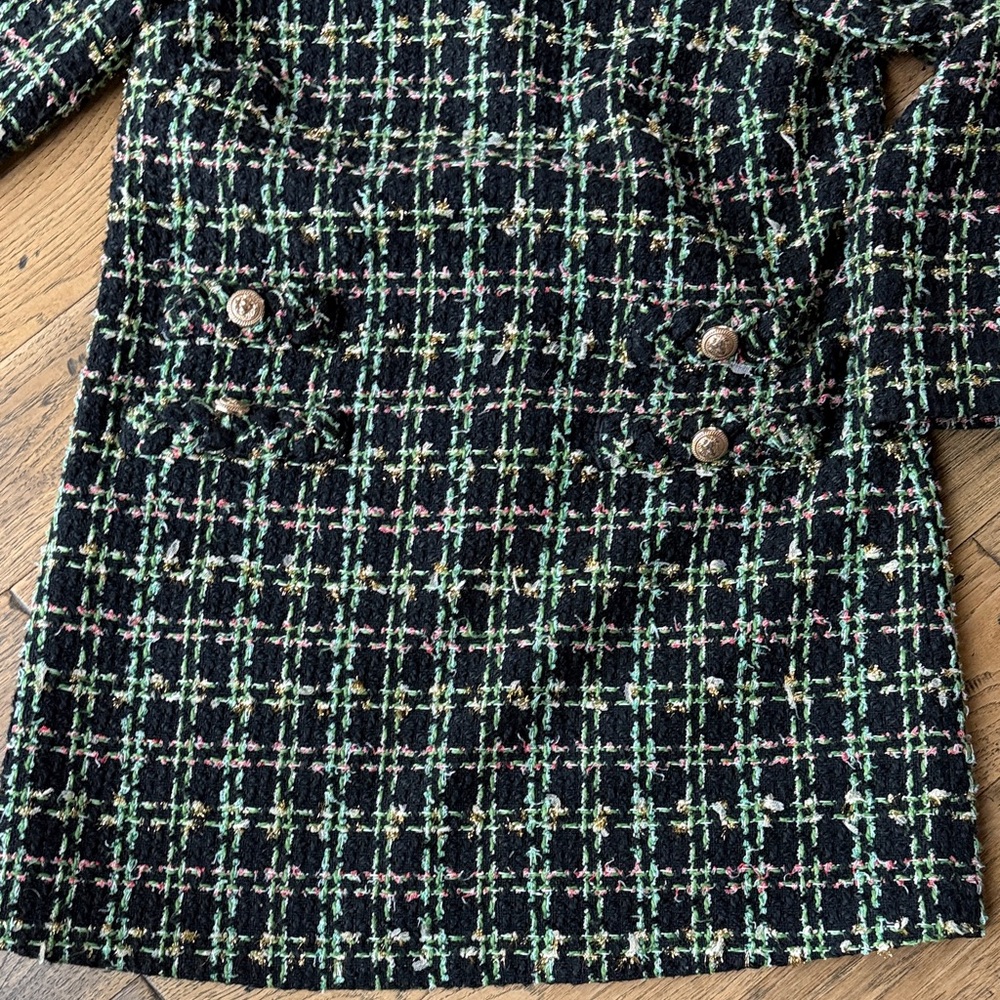 Tuckernuck Holly Tinsel Tweed Long Sleeve Jackie Dress size L - Picture 5 of 7
